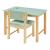 Set masa cu scaun copii design cu compartiment depozitare Skjåk natur verde menta [en.casa] HausGarden Leisure