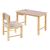 Set masa cu scaun copii design cu compartiment depozitare Skjåk natur roz [en.casa] HausGarden Leisure