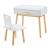 Set birou cu scaun copii Skjervøy natur alb [en.casa] HausGarden Leisure