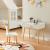 Set birou cu scaun copii Skjervøy natur alb [en.casa] HausGarden Leisure
