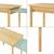 Masa extensibila copii Skellefteå 98x38x51,5 cm natur verde menta [en.casa] HausGarden Leisure