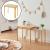Masa extensibila copii Skellefteå 98x38x51,5 cm natur verde roz [en.casa] HausGarden Leisure