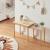 Masa extensibila copii Skellefteå 98x38x51,5 cm natur verde roz [en.casa] HausGarden Leisure