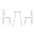 Set masa copii cu 2 scaune design ursulet Panjang alb [en.casa] HausGarden Leisure