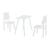 Set masa copii cu 2 scaune design ursulet Panjang alb [en.casa] HausGarden Leisure