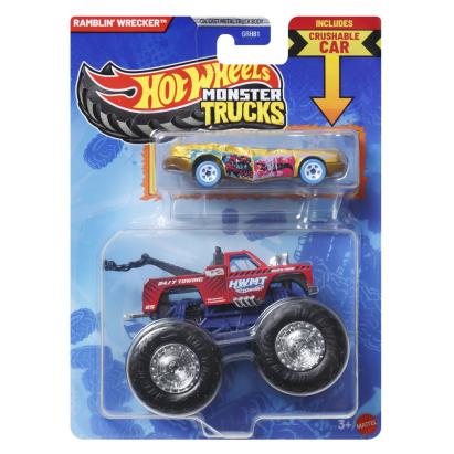 HOT WHEELS MONSTER TRUCK SI MASINUTA METALICA RAMBLIN WRECKER SuperHeroes ToysZone
