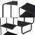 Masa consola Færder 91,5x33x80,5 cm negru mat [en.casa] HausGarden Leisure