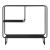Masa consola Færder 91,5x33x80,5 cm negru mat [en.casa] HausGarden Leisure