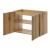 Set dulap baie cu lavoar 56-OAK 63 Newport 80,4x70,5x40cm efect lemn stejar/negru [en.casa] HausGarden Leisure