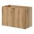 Set dulap baie cu lavoar 56-OAK 63 Newport 80,4x70,5x40cm efect lemn stejar/negru [en.casa] HausGarden Leisure