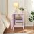 Nachtschrank Inari Türgriff rechts Stahl Rosa [en.casa] HausGarden Leisure