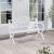 Banca gradina Utav 127x53x79 cm otel alb [casa.pro] HausGarden Leisure