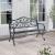 Banca gradina Utav 127x53x79 cm otel gri inchis cu patina verde [casa.pro] HausGarden Leisure