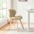 Esszimmerstuhl Älmhult 2-er Set 78x47x52 cm Kunstleder Beige [en.casa] HausGarden Leisure