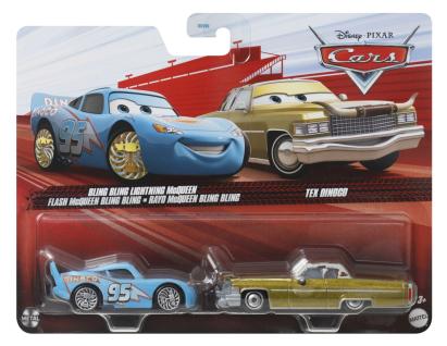 CARS3 SET 2 MASINUTE METALICE FULGER MCQUEEN BLING BLING SI TEX DINOCO SuperHeroes ToysZone