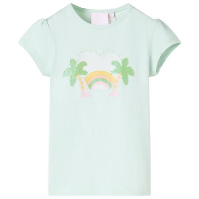 Tricou pentru copii, verde mentă deschis, 92 GartenMobel Dekor