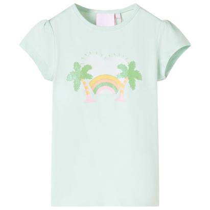 Tricou pentru copii, verde mentă deschis, 104 GartenMobel Dekor