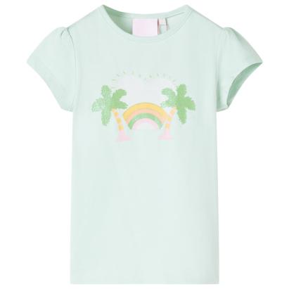 Tricou pentru copii, verde mentă deschis, 128 GartenMobel Dekor