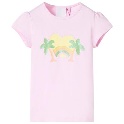 Tricou pentru copii, roz deschis, 128 GartenMobel Dekor