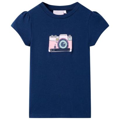Tricou pentru copii, bleumarin, 128 GartenMobel Dekor