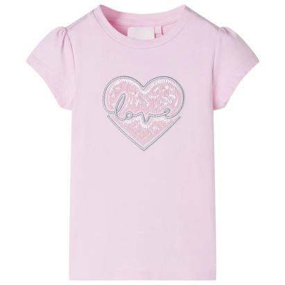 Tricou pentru copii, roz deschis, 92 GartenMobel Dekor