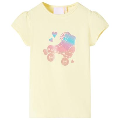 Tricou pentru copii, galben pal, 116 GartenMobel Dekor