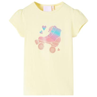 Tricou pentru copii, galben pal, 140 GartenMobel Dekor