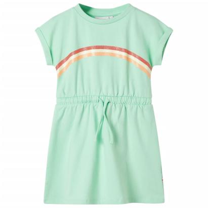 Rochie pentru copii cu șnur, verde aprins, 104 GartenMobel Dekor