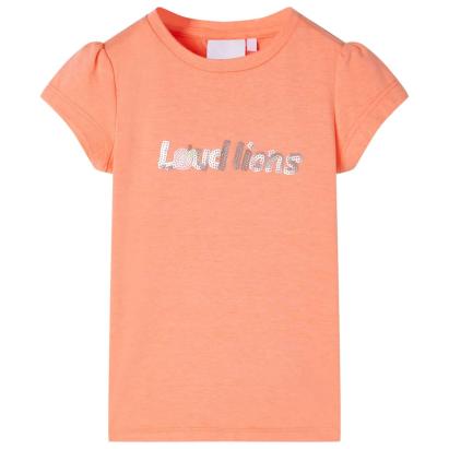 Tricou pentru copii cu mâneci scurte, portocaliu neon, 92 GartenMobel Dekor