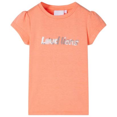 Tricou pentru copii cu mâneci scurte, portocaliu neon, 104 GartenMobel Dekor