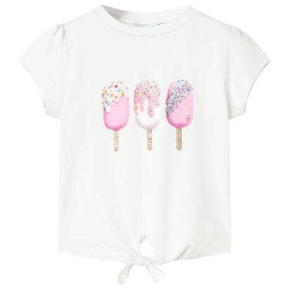 Tricou pentru copii, ecru, 128 GartenMobel Dekor