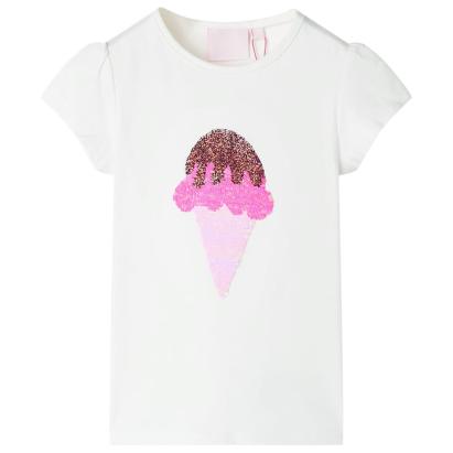 Tricou pentru copii, crem ecru, 104 GartenMobel Dekor