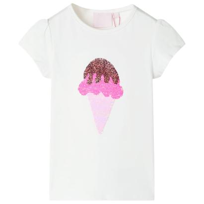 Tricou pentru copii, crem ecru, 140 GartenMobel Dekor