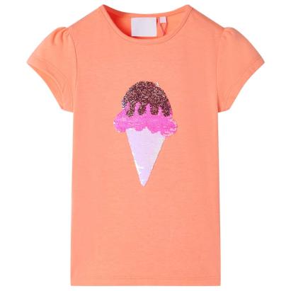 Tricou pentru copii, portocaliu neon, 116 GartenMobel Dekor