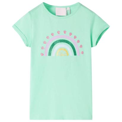 Tricou pentru copii, verde strălucitor, 92 GartenMobel Dekor