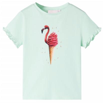 Tricou pentru copii, verde mentă deschis, 104 GartenMobel Dekor