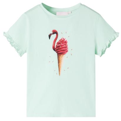 Tricou de copii, verde mentă deschis, 116 GartenMobel Dekor