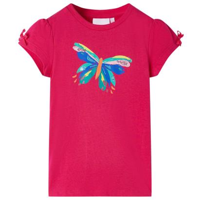 Tricou pentru copii, roz aprins, 128 GartenMobel Dekor