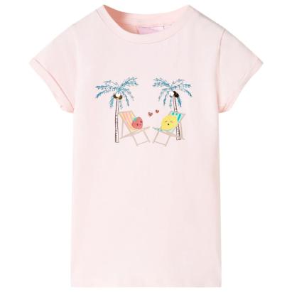 Tricou pentru copii, roz deschis, 92 GartenMobel Dekor