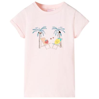 Tricou pentru copii, roz deschis, 104 GartenMobel Dekor