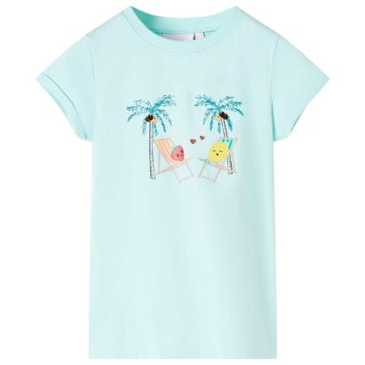 Tricou pentru copii, turcoaz deschis, 140 GartenMobel Dekor