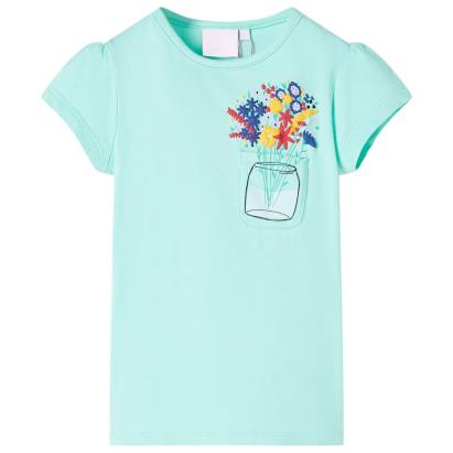 Tricou pentru copii, verde mentă deschis, 128 GartenMobel Dekor