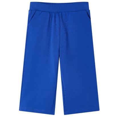 Pantaloni pentru copii cu picioare largi, albastru cobalt, 140 GartenMobel Dekor