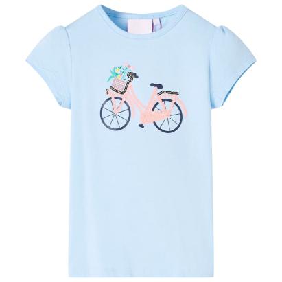 Tricou pentru copii, albastru deschis, 128 GartenMobel Dekor