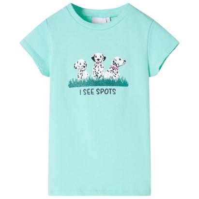 Tricou pentru copii, verde mentă deschis, 92 GartenMobel Dekor