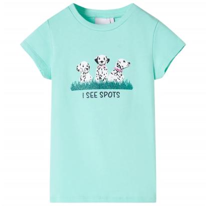 Tricou pentru copii, verde mentă deschis, 140 GartenMobel Dekor