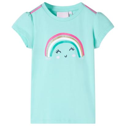 Tricou pentru copii, verde mentă deschis, 140 GartenMobel Dekor