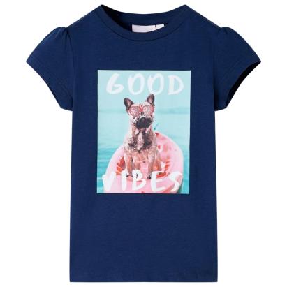 Tricou pentru copii, bleumarin, 104 GartenMobel Dekor