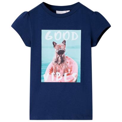 Tricou pentru copii, bleumarin, 116 GartenMobel Dekor