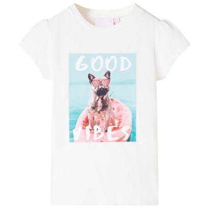 Tricou pentru copii, alb, 128 GartenMobel Dekor